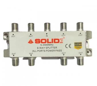 Solid 8-Way Splitter - 8-Way Power pass
