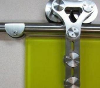 The lightweight Satin brass barn door hardware is fully renewable and sustainable
