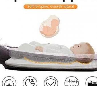 Ensure safety during naps with superb spine support for newborns with a snuggle nest bed