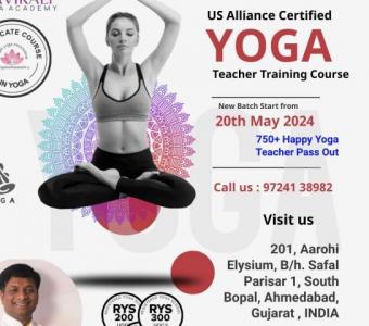 US Alliance Certified Yoga Teacher Training Course in Ahmedabad, Gujarat, India