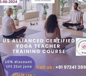 US Alliance Certified Yoga Teacher Training Course in Ahmedabad, Gujarat, India