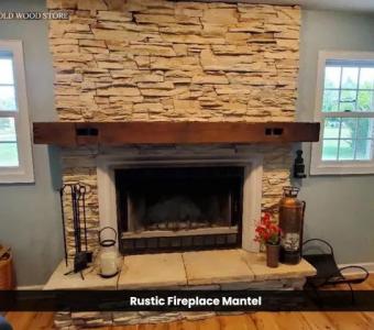 Classic Beauty: The Old Wood Store's Rustic Fireplace Mantels