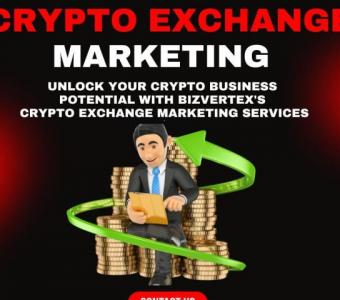 What are the key crypto exchange marketing services provided by Bizvertex?