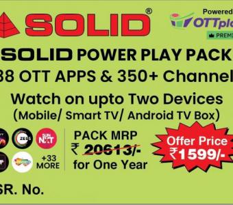 SOLID POWERPLAY PACK – 38 OTT Apps & 350+ Channels