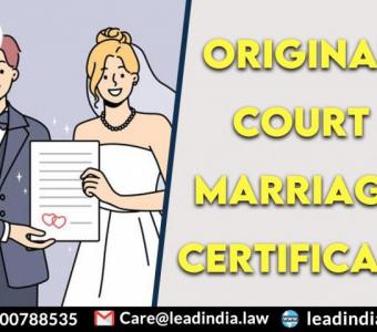 Original Court Marriage Certificate