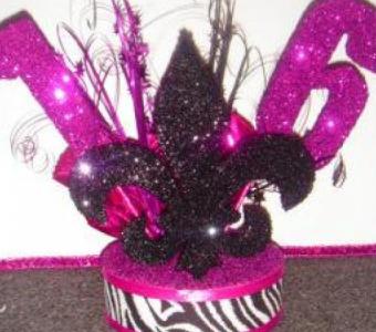 Get customized candelabras and step & repeats to rent Sweet 16 party supplies