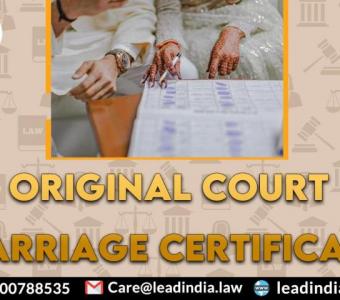 Original Court Marriage Certificate