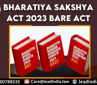 bharatiya sakshya act 2023 bare act | top law firm | lead india