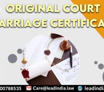 Original Court Marriage Certificate