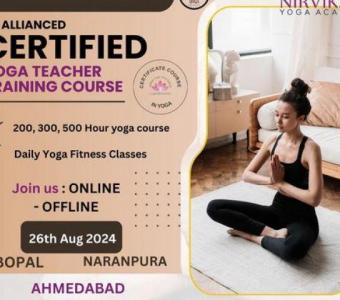 Become Yoga Teacher us Allianced Certified yoga teacher training course  in Ahmedabad