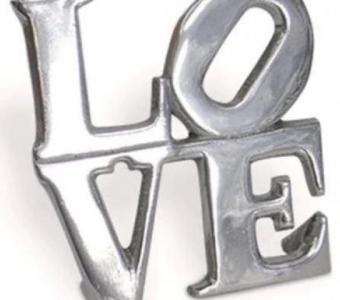 Buy the charming Love sign decor from Choixe made with reusable aluminum