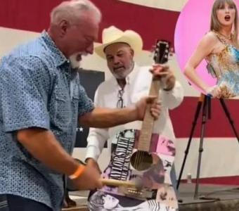 Elderly Man Destroys $4,000 Taylor Swift Guitar