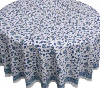 Round Table Cover Cloth | Hand Block Printed