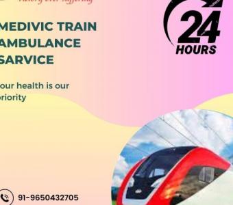 Book Now Medivic Train Ambulance Service in Patna with ICU Facility