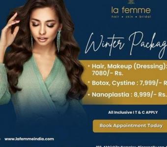 Winter Beauty Package at La Femme Hair, Skin & Bridal Salon at La Femme in Satellite, Ahmedabad